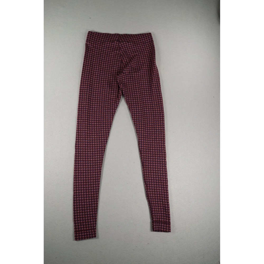 Smartwool Womens Leggings Base Layer Houndstooth 100% Merino Wool Purple Large - Picture 6 of 10
